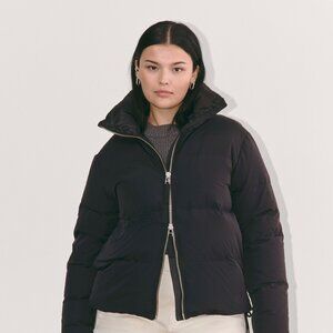Everlane Women's Puffer Bomber Coat in Black, Size Small